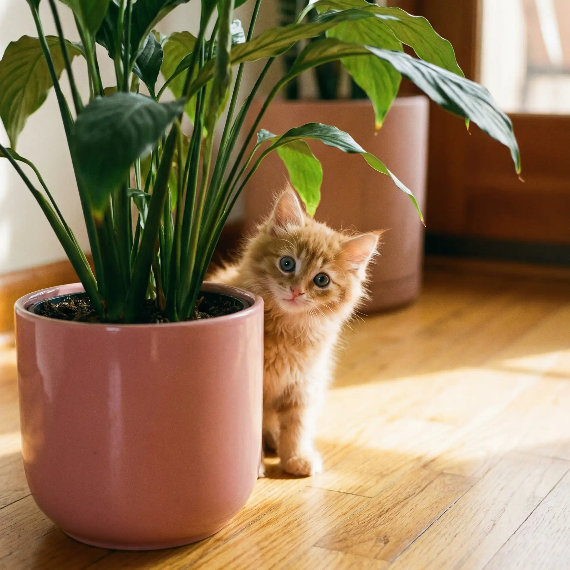 小猫从花盆后探头 - 灰心财阀